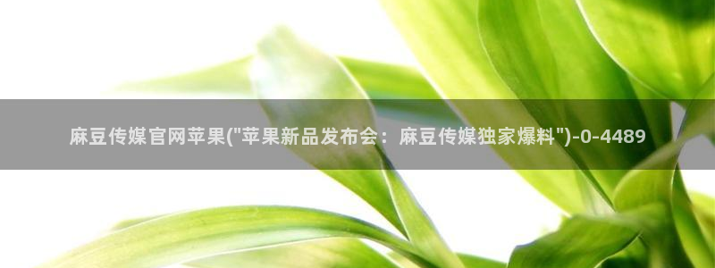 麻豆视频内容资源：麻豆传媒官网苹果(\